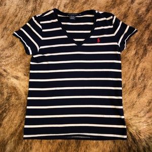 Navy Blue Polo Ralph Lauren Women’s Tee Medium